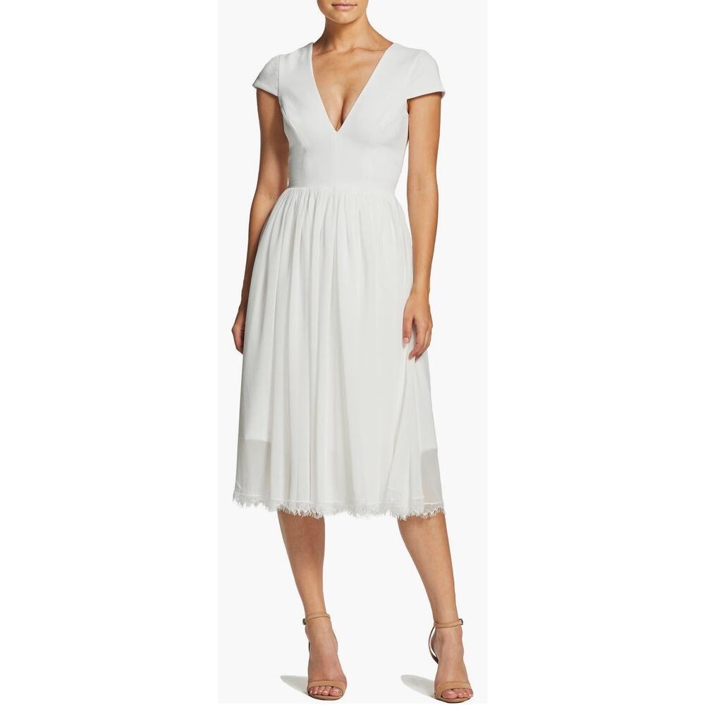 Dress The Population Dress Size Large Chiffon Fit & Flare‎ Cocktail